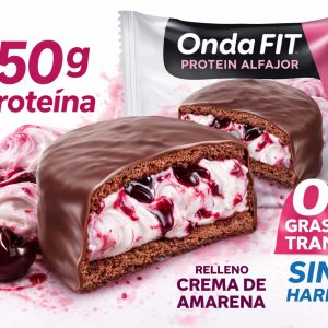 ALFAJOR PROTEICO RELLENO DE CREMA DE AMARENA