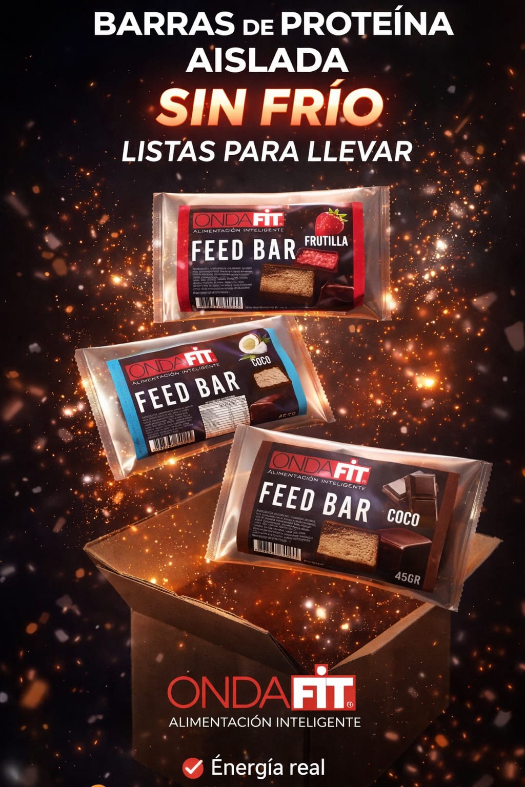 FEED BAR DE PROTEINA AISLADA SIN FRIO X 6 UNID