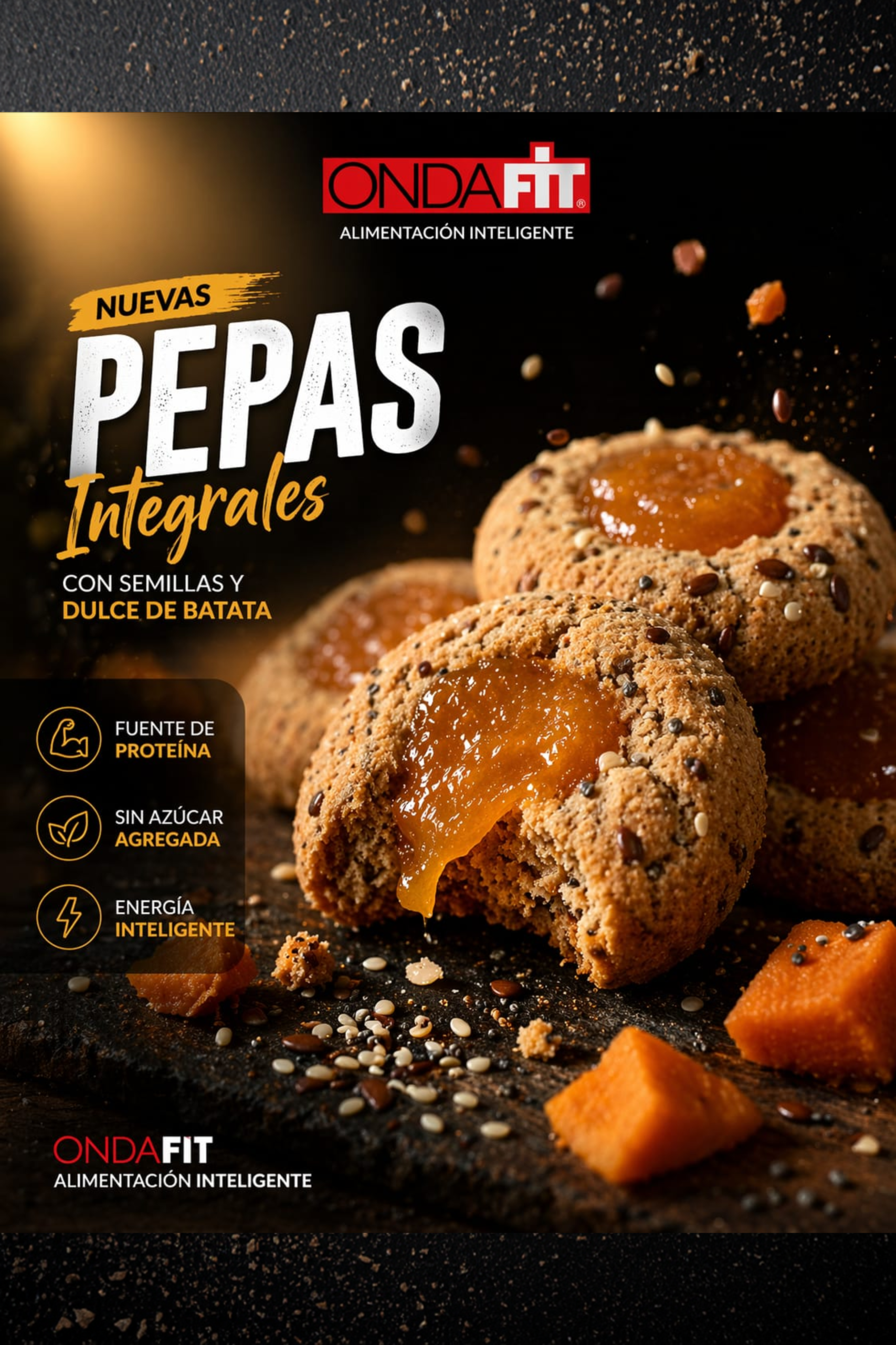 PEPAS INTEGRALES DE BATATA CON SEMILLAS 200G