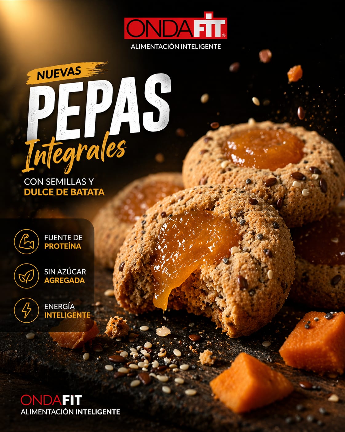 PEPAS INTEGRALES DE BATATA CON SEMILLAS 200G