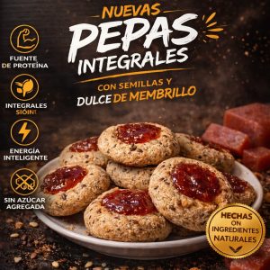 PEPAS INTEGRALES DE MEMBRILLO CON SEMILLAS 200G