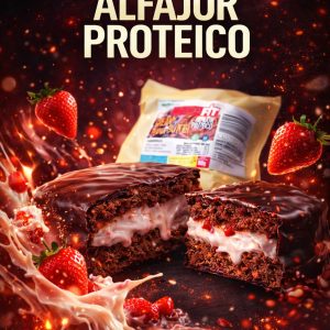 ALFAJOR PROTEICO RELLENO DE FRUTILLAS A LA CREMA