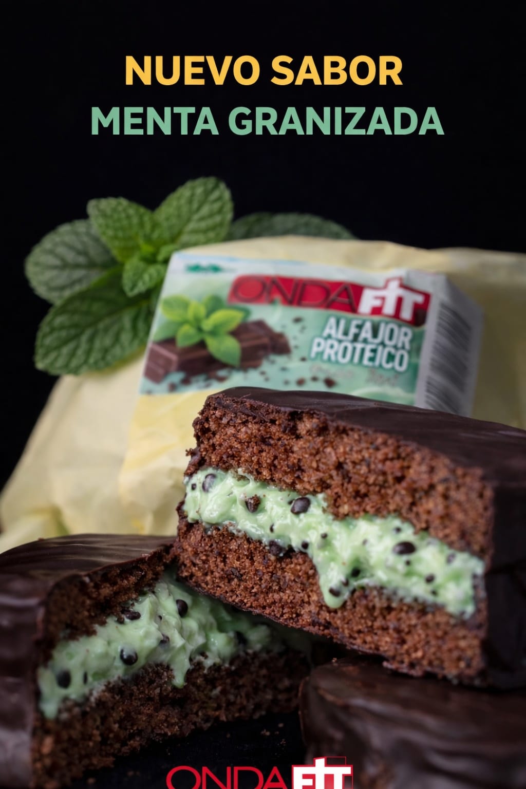 ALFAJOR PROTEICO MENTA GRANIZADA