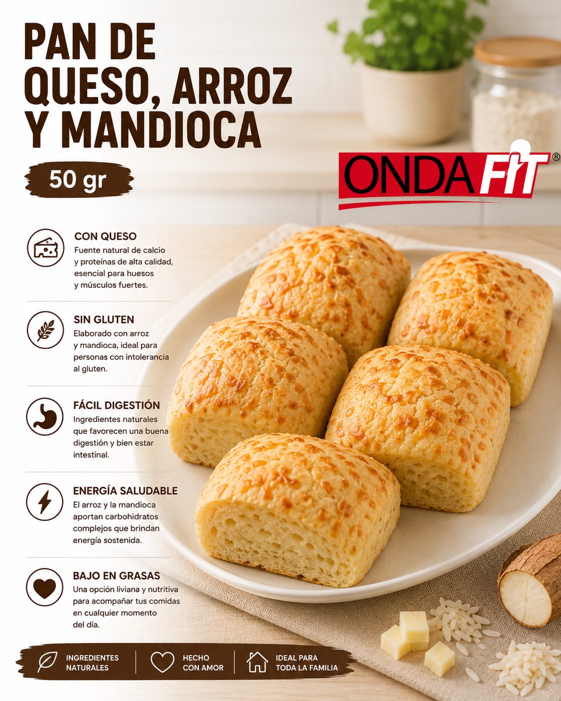 PAN DE QUESO Y MANDIOCA PROTEICO