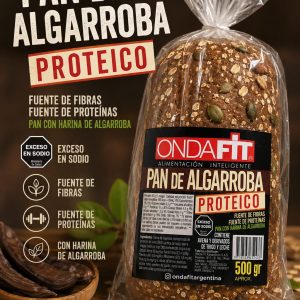 PAN PROTEICO DE ALGARROBA CON AVENA Y SEMILLAS DE CALABAZA 500GR