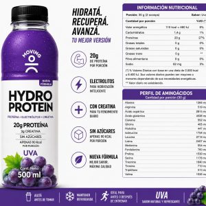 MOVING HYDRO PROTEIN - Sabor Uva 500ml.