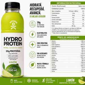 MOVING HYDRO PROTEIN - Sabor Limon 500 ml.
